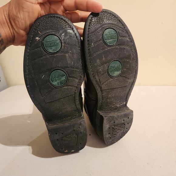 Frye Engineer Moto Biker Leather Boots Womens 7.5M Brown Buckle Strap USA 774001 - Picture 8 of 11